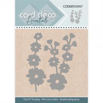 card-deco-mini-dies-hollyhock-cdemin10067 Stokroser Blomster