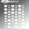 BLA002 By Lene Enamel Heart White 54 pcs. hvid enamel dots klistermærker hjerter