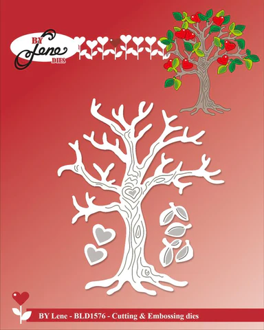 BLD1576 By Lene die Love Tree kærlighedstræ hjerter grene blade livstræ