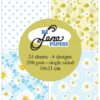 BLP227 By Lene Paperpad Summer Love papir karton blok blomster margueritter prikker polkaprikker polkadots