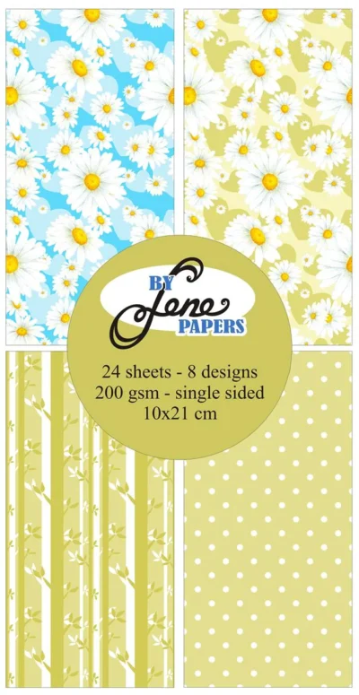 BLP227 By Lene Paperpad Summer Love papir karton blok blomster margueritter prikker polkaprikker polkadots