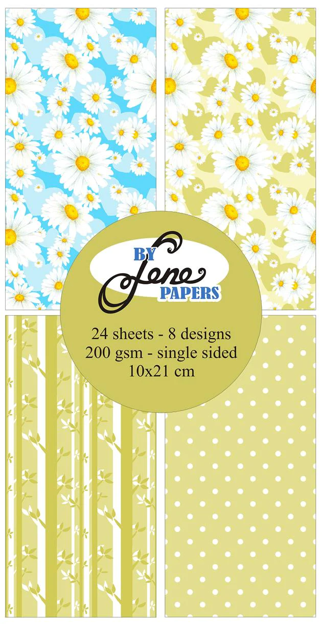 BLP227 By Lene Paperpad Summer Love papir karton blok blomster margueritter prikker polkaprikker polkadots