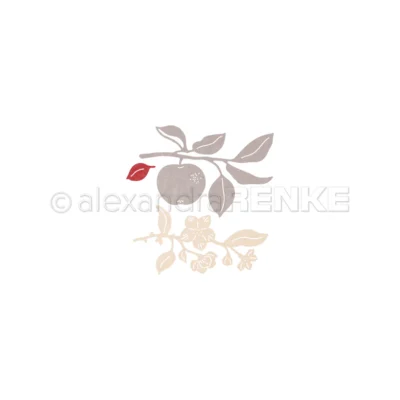 D-AR-FL0238 Alexandra Renke die Apple Branch Duo æblegren æbler cutting die