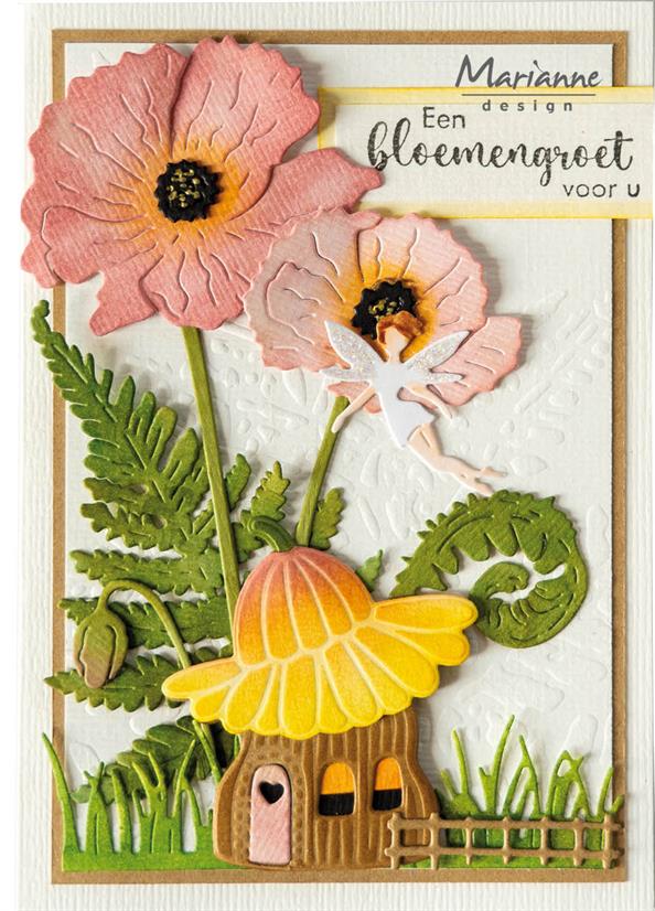 LR0818 Marianne Design die Tiny's Poppy valmuer blomster