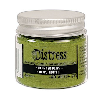 TDE79163 Tim Holtz Distress Embossing Glaze Crushed Olive grøn embossing pulver