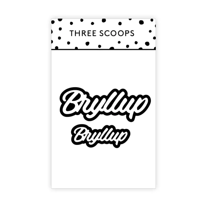 TSCD0160 Three Scoops die Bryllup cutting die tekster brudepar