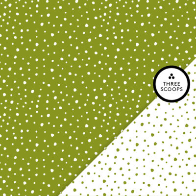 Three Scoops - TSD0067 - Smagen af Oliven - Dot olivengrønne lysegrønne karton papir