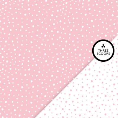 Three Scoops - TSD0123 - Smagen af Jordbærguf - Dot rosa lyserød pink karton papir