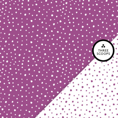 Three Scoops - TSD0139 - Smagen af Aubergine - Dot lilla violet purpur mørkelilla karton papir