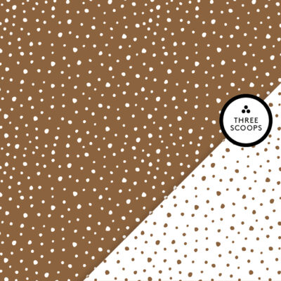 Three Scoops - TSD0163 - Smagen af Chokolade - Dot brun karton papir