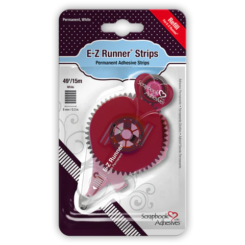 01201-6 E-Z Runner - REFILL - STRIPS - Permanent Adhesive dobbeltklæbende tape