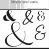 SBC161 Simple and basic Clearstamp Ampersand stempel stempler & et og tegn