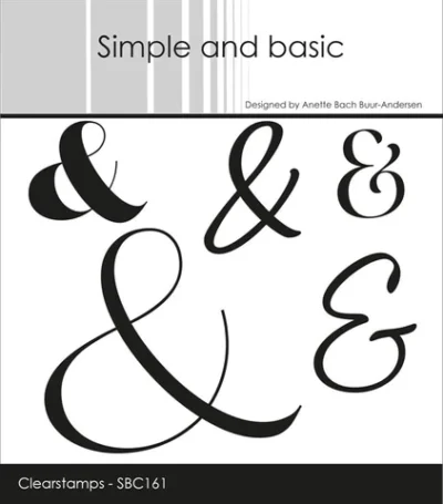 SBC161 Simple and basic Clearstamp Ampersand stempel stempler & et og tegn