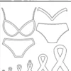 SBD336 Simple and Basic die Bikini - Bra set bh bikini trusser underbukser aids sløjfe brystkræft kræftsløjfer cancer