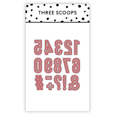 THREE SCOOPS TSCD0123 Tal tegnprik streg symboler