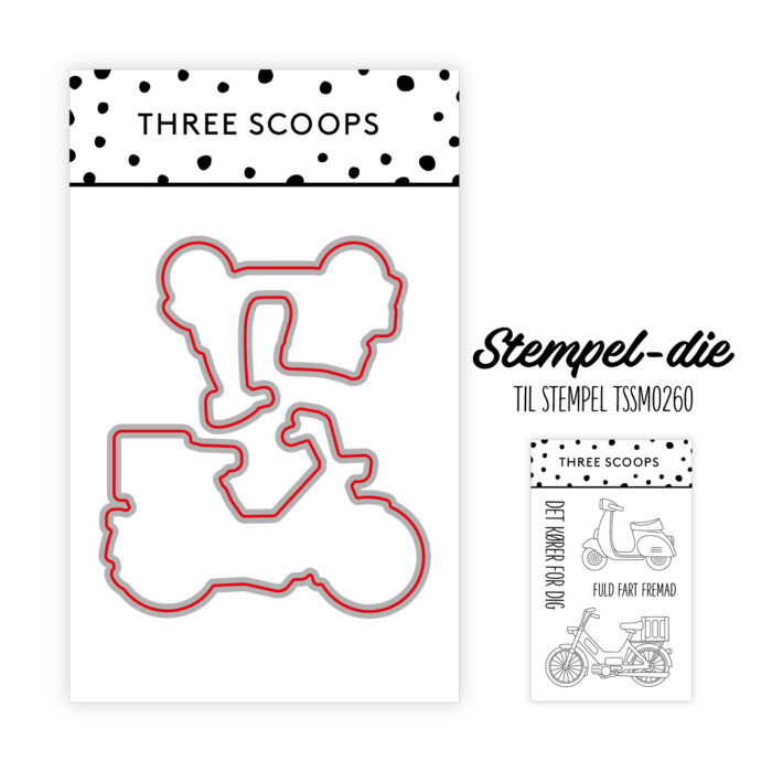 Three Scoops STAMPCUT TSCD0270 Knallert & Scooter Puch Maxi Vespa Mælkekasse