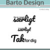 Barto Design clearstamp - 131551 -Tak for dig Du er noget særligt Tekststempler