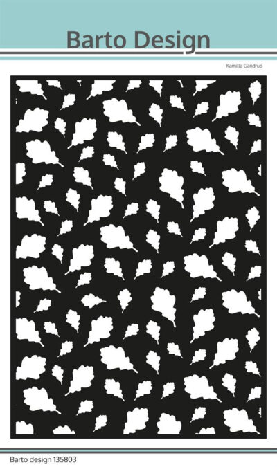 Barto Design stencil - 135803 - "Oak Leaves" skabelon mønster efterårsblade baggrund