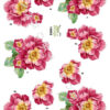 13692 Danmore Hobby Dan Design 3D ark Pink Blomster lyserøde klippeark