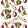 13696 Danmore Hobby Dan Design 3D ark Julemand med Hjerte glædelig jul klippeark