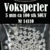 14110 Voksperler 5 mm ca. 100 stk SØLV pynt