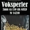 14210 Voksperler 3 mm. ca. 150 stk. GULD pynt