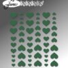 BLA008 By Lene Enamel Heart Green 54 pcs. grønne klistermærker enameldots