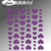 BLA009 By Lene Enamel Heart purple 54 pcs. lilla klistermærker enameldots