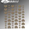 BLA007 By Lene Enamel Heart brown caffe cafe latte 54 pcs. brune klistermærker enameldots