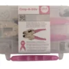 70908-4 We R Memory Keepers Crop-A-Dile Punch and Pink Case crop a dile cropadile tang pink kit eyelet setter