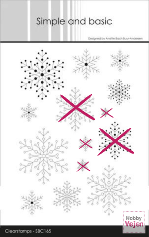 SBD351 Simple and Basic die Snowflakes - Outline for SBC165 Passer til dies