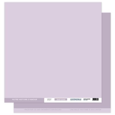 FDPU123008 Florilèges Design Papier Uni Duo Lilas lilla violet karton papir 30x30