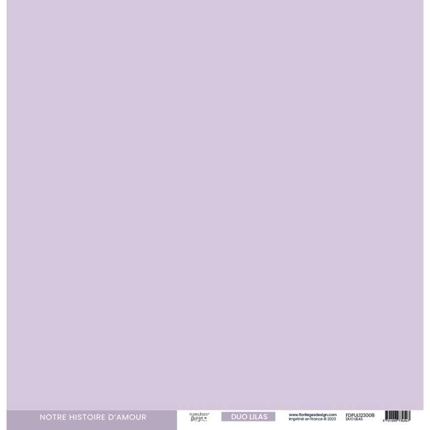 FDPU123008 Florilèges Design Papier Uni Duo Lilas lilla violet karton papir 30x30