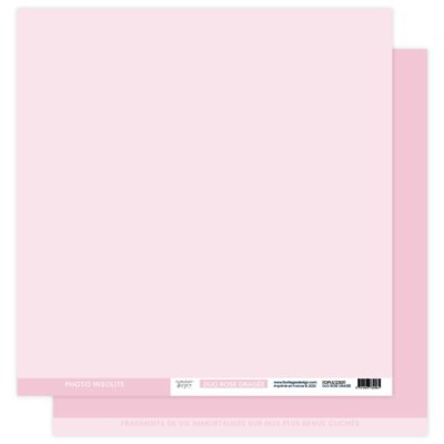 FDPU123010 Florilèges Design Papier Uni Duo Rose Dragée lyserød pink karton papir 30x30