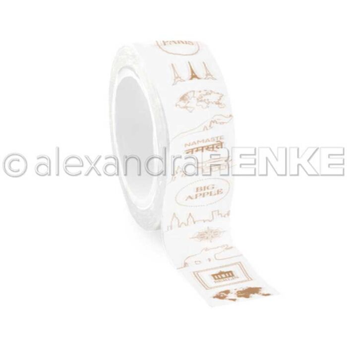 KbWt-AR-T0001 Alexandra Renke washi tape Travel berlin paris verdenskort kompas new york big apple