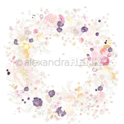 P-AR-10.3137 Alexandra Renke Design Paper Wreath Blossom World krans blomster