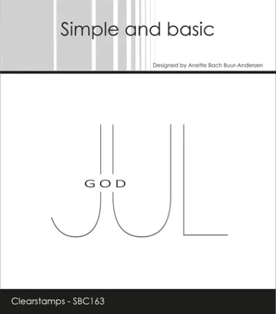SBC163 Simple and Basic clearstamp God Jul jule tekster julekort
