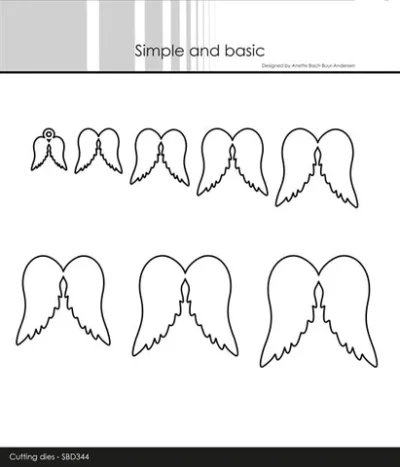 SBD344 Simple and Basic die Angelwings englevinger engel engle