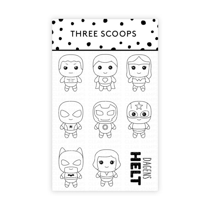 ThreeScoops_STEMPEL_TSSM0264_MiniSuperhelte_55kr stempler stempel superhelte batman superman wonder woman hulk spiderman black widow ironman dagens helt