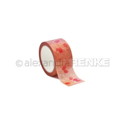 Wt-AR-FL0072 Alexandra Renke washi tape Rosehip on Watercolor hyben blomster rødlig nuancer