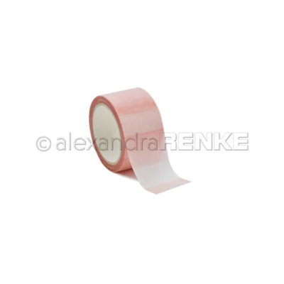 Wt-AR-FL0101 Alexandra Renke washi tape Peony Wide Stripes bred stribet washitape lyserød pæoner