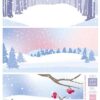 AK0091 Marianne Design Sheets A4 Eline's Winter Dreams Backgrounds klippeark 3D ARK baggrunde julebaggrunde julelandskab