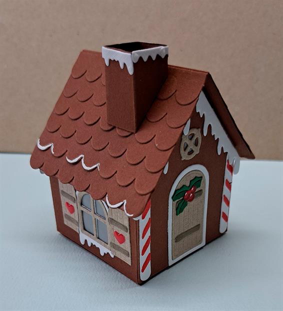BLD1602 By Lene Dies Gingerbread House 3D æske bokse honningkagehus peberkage hus pandekagehus