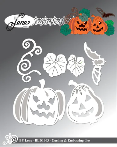 BLD1603 By Lene Dies Scary Pumpkins græskar halloween