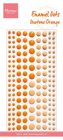 PL4528 Marianne Design enamel dots Duotone Orange orange klistermærker dots prikker pletter