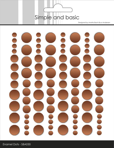SBA030 Simple and Basic Enamel Dots Metallic Copper Matte bronze kobber klistermærker dots