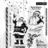 TH-CMS474 Stampers Anonymous Tim Holtz Cling Stamp Jolly Holiday stempel stempler julemanden juletekster stjerner