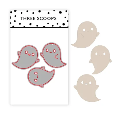 Three Scoops DIES TSCD0295 Spøgelser die Halloween Græskar Spindelvæv Edderkopper