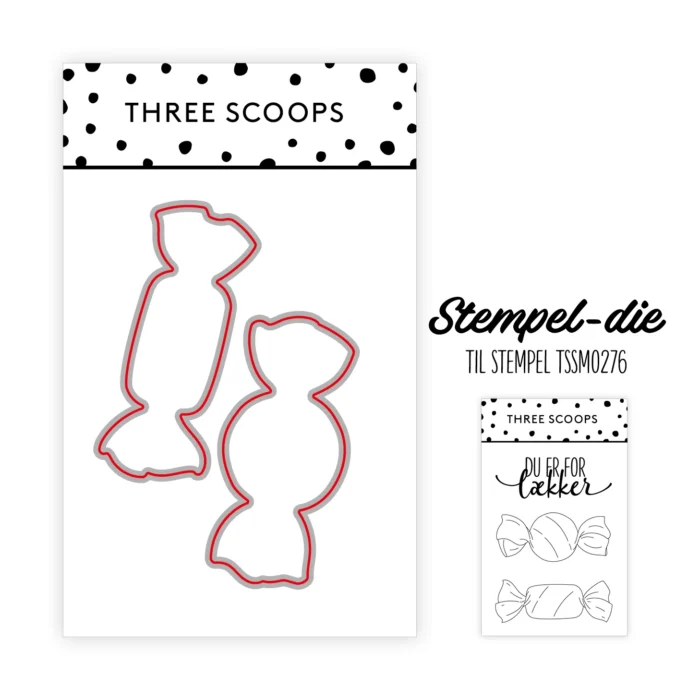 Three Scoops STEMPEL TSSM0276 Karameller slikpapir julehygge halloweenslik lækker