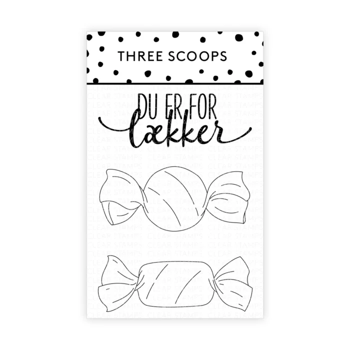 Three Scoops STEMPEL TSSM0276 Karameller slikpapir julehygge halloweenslik lækker